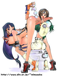 censored female_on_futa final_fantasy final_fantasy_vii futanari human intersex mimasaka_hideaki tifa_lockhart yuffie_kisaragi