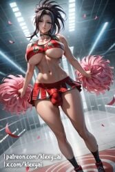 ai_generated balls belly_button big_balls big_breasts big_penis black_hair boku_no_hero_academia breasts brown_eyes bulge bulge_under_clothes cheerleader cheerleader_outfit cheerleader_uniform choker clothed clothed_futanari clothing exposed_bulge futa_focus futa_only futanari futanari hoop_earrings hoop_earrings_oversized hourglass_figure hourglass_figured_futanari huge_balls huge_breasts klexyai looking_down looking_down_at_viewer momo_yaoyorozu my_hero_academia partially_clothed partially_clothed_futanari patreon patreon_username penis pom_poms shiny shiny_skin shoes short_shirt skimpy skimpy_clothes skimpy_clothing skimpy_outfit skirt socks socks_and_shoes solo solo_futa thick_thighs underboob voluptuous voluptuous_futanari