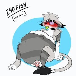 1:1 animated anthro barium_(tummyacid) belly belly_inflation big_belly blush breath chest_tuft clothing digital_media_(artwork) dizzy domestic_cat english_text eyewear felid feline felis fish fur glasses grey_body grey_fur grey_hair hair inflation leggings legwear male male_vore mammal marine multicolored_body organs panting prey_count rumbling_stomach short_playtime sitting solo stitch_(sewing) stomach text tuft tufted_ears tummyacid two_tone_body vore white_body white_fur