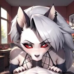 ai_generated blowjob deepthroat eye_contact fellatio female huge_cock loona male male/female no_sound oral oral_sex penis pov pov_male sucking sucking_penis tagme video
