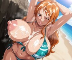 ai_generated bikini clothing female female_only nami_(one_piece) neto_ai one_piece