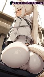 1girls 2025 ai ai_assisted ai_generated animal_ear_fluff animal_ears anime anime_girl anime_style arknights artist_name ass ass ass_focus bangs big_ass big_butt booty bubble_ass bubble_butt buttocks curvy_ass curvy_butt cute_ass electroworld female firm_ass from_behind hi_res high_quality high_resolution highres horse_ears horse_girl horse_tail jacket juicy_ass juicy_butt large_ass long_hair looking_at_viewer looking_back patreon patreon_username perfect_ass platinum_(arknights) plump_ass ponytail round_ass sexy_ass sitting solo stable_diffusion tail tight_ass voluptuous_ass watermark