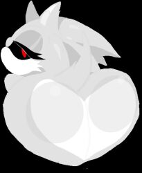 ass_focus big_ass hedgehog jxst_lxght looking_at_viewer oc sonic_(series) white_fur