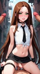 adult_and_teenager ai_generated april_(femboy) avril_lavigne_(cosplay) femboy feminine_male feminization forced_feminization goth not_psycho older_man_and_younger_boy otoko_no_ko otokonoko sissification sissy teenage_boy