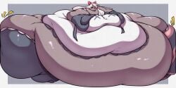 fat_armd fat_legs giant_ass giant_hips grumpy hazbin_hotel iceberg_body_shape massive_ass massive_belly meat_wall_(body_type) ssbbw tagme tagme_(artist) tight_clothing ussbbw vaggie_(hazbin_hotel) wardrobe_malfunction