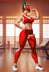 1futa abs ai_generated athletic athletic_futanari balls belly_button breasts brown_eyes dickgirl face_markings face_paint fit fit_futanari flexing flexing_arms flexing_bicep flexing_muscles futa_focus futa_only futanari green_hair gym gym_clothes gym_uniform hand_on_hip headgear headwear kiriko_(overwatch) large_penis looking_at_viewer muscular muscular_abs muscular_arms muscular_futanari muscular_legs muscular_thighs navel overwatch overwatch_2 penis penis_out ponytail red_bra red_clothing red_pants redbisycle sneakers sports_bra sportswear standing thick_thighs toned toned_arms toned_back toned_belly toned_body toned_futa toned_legs toned_stomach veiny_penis yoga_pants