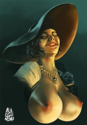 1girls alcina_dimitrescu big_breasts breasts callmenemo capcom female huge_breasts mature_female milf mother nipples resident_evil resident_evil_8:_village solo