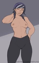 1girls dokkaebi_(rainbow_six) glasses kalruna rainbow_six_siege solo topless topless_female