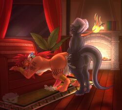 absurd_res anal anal_sex animal_genitalia anneminime2004 anthro anthro_on_feral anthro_penetrating anthro_penetrating_feral bodily_fluids calor_(calor_lacerta) canine_genitalia cum cum_in_ass cum_inside cum_on_ground cum_while_penetrated duo feral feral_penetrated final_fantasy final_fantasy_vii genital_fluids genitals hi_res knot knotting kobold long_ears long_tail male male/male penetration red_xiii scalie sex square_enix tail zoophilia