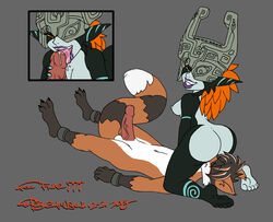 2013 anthro areola ass balls big_butt breasts canine cunnilingus erect_nipples erection facesitting feet female fox handjob imp imp_midna male midna nintendo nipples nude open_mouth oral oral_sex penis sex smile soles straight the_legend_of_zelda thebigmansini toes tongue tongue_out twilight_princess vaginal_penetration video_games