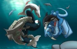anal anal_sex animal_genitalia animal_penis black_body blue_body cetacean cetacean_genitalia cetacean_penis closed_eyes dirty.paws dolphin dragon ejaculation eye_contact feral feral_on_feral feral_penetrated feral_penetrating feral_penetrating_feral fur furred_dragon furred_scalie genitals grey_body group hands-free herpydragon hi_res interspecies knot looking_at_another looking_pleasured male male/male male_penetrated male_penetrating male_penetrating_male mammal marine mythological_creature mythological_scalie mythology oceanic_dolphin orca penetration penis scalie sex tail tapering_penis toothed_whale underwater water wings
