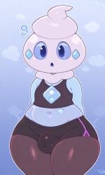 ai_generated bulge bulge_through_clothing crop_top femboy pixai pokémon_(species) pokemon shorts tagme tights vanillite