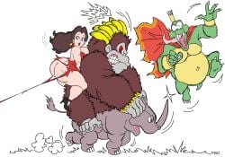 big_ass donkey_kong donkey_kong_(series) female furry k_rool male nintendo pauline pauline_(mario) pinotsfw rambi_the_rhinoceros torn_clothes
