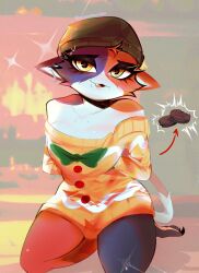 1girls 2d alternate_version_available cat_ears cat_girl cat_humanoid cat_tail catgirl christmas feline feline feline_humanoid female fortnite mangopeanutjam meme meow_skulls_(fortnite) meowskulls no_text_version oreo oreos piercing