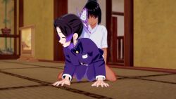 3d ass butterfly_hair_ornament cum fellatio jkhh kimetsu_no_yaiba kochou_shinobu koikatsu long_video longer_than_5_minutes purple_hair tagme vaginal_penetration video