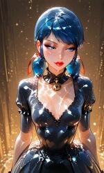 blue blue_eyes blue_hair lolita_dress marinette_cheng marinette_dupain-cheng miraculous_ladybug red_lips twintails