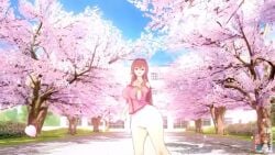3d animated ayane_(blue_paradise) blue_paradise brown_hair dancing fully_clothed hourglass_figure large_breasts locke3k-koi mature_female milf mmd music music_only pencil_skirt pink_blouse sound tagme video wide_hips