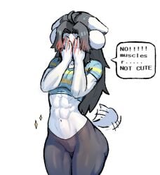 1girls female muscular_female temmie_(undertale) undertale undertale_(series) wersman