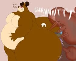 ass_bigger_than_head bear big_ass big_belly big_butt blush_lines cinna_(megacoolbear) cole_(colelucario) fart fart_cloud fart_fetish farting farting_in_face fat fat_ass fat_butt fat_male furry megacoolbear_(artist) relieved tanookers
