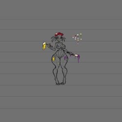 amphibian amphibian_humanoid arsfromnowhere_(artist) big_breasts breasts dnd dnd_character dungeons_and_dragons frog frog_girl monster_girl sketch wide_hips
