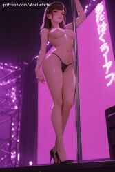 ai_generated beautiful beauty bedroom_eyes blizzard_entertainment blush breasts cute d.va dancing female flat_belly girl girly heels high_heels human long_hair love maellepetite medium_breasts naked neon_lights night nightclub nude nude_female oil oiled oiled_body oiled_skin overwatch overwatch_2 panties party petite petite_body petite_female pole pole_dancer pole_dancing pose seductive seductive_look seductive_smile shiny_skin skinny slim slim_waist small_breasts smirk stripper stripper_clothes stripper_heels stripper_pole young
