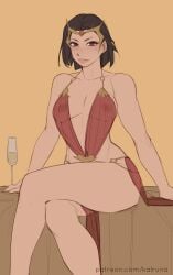 1girls black_hair female kalruna original original_character see-through_clothing solo thighs tiara