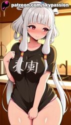 1girls 2025 ai_assisted ai_generated anime artist_name bangs big_breasts big_breasts big_breasts big_chest blunt_bangs blush breast breasts breasts breasts bust busty chest closed_mouth clothed_female clothes_writing code_geass collarbone eyebrows_visible_through_hair female_focus female_only hi_res high_quality high_resolution highres horns indoors jiang_lihua large_breasts long_hair looking_at_viewer mole mole_under_eye no_pants panties patreon patreon_username pink_panties red_eyes shirt skypassion smile solo stable_diffusion t-shirt t-shirt_only thighs tianzi underwear watermark