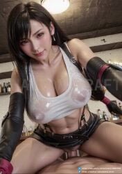 1boy 1girls 7:10 ai_generated animated asian breasts cleavage clothed_female_nude_male covered_nipples cowgirl cowgirl_position crop_top elbow_gloves female final_fantasy final_fantasy_vii final_fantasy_vii_remake from_below fuck large_breasts large_penis long_hair male miniskirt no_panties pencil_skirt penis phantom_draft pov pubic_hair pussy see-through sex shorter_than_10_seconds skirt straight tagme tifa_lockhart vaginal_penetration vertical_video video wet wet_body wet_clothes wet_skin