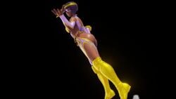 3d animated bob_cut brown_skin brown_skinned_female busty capcom egyptian egyptian_female female female_focus female_only hourglass_figure menat_(street_fighter) no_sound purple_hair rainbow_mika_(cosplay) sf_screenshot short_hair street_fighter street_fighter_v tagme video wide_hips
