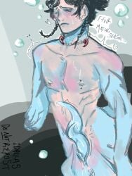 1boy diphallia diphallism hemipenes male male_focus male_only mating_season merfolk merman multi_genitalia multi_penis oc penis solo solo_focus