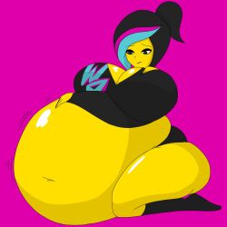 1girls ass belly belly_button belly_expansion big_ass big_breasts black_hair breasts clothed expansion female female_focus female_only huge_ass huge_breasts lego pregnant pregnant_female solo solo_female tagme tagme_(artist) the_lego_movie wyldstyle yellow_skin