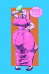 1female 1girls adventure_time big_breasts big_breasts breasts breasts bulge cartoon_network cock dickgirl drinking_potion female female female female_focus female_only futanari futanari libi_dos penis pink_skin potion princess_bubblegum solo solo_female solo_focus tagme text