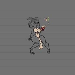 arsfromnowhere_(artist) big_breasts bird dnd dnd_character dungeons_and_dragons furry glass glasses harpy harpy_girl huge_breasts monster_girl sketch wide_hips