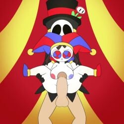 1boy 1girls animated anti_groove balls big_breasts big_penis bouncing_breasts breasts clothed_male_nude_female creampie cum cum_in_pussy cum_inside cumming_while_penetrating female female_penetrated jester jester_hat legs legs_apart legs_held_open legs_up male male/female male_penetrating male_penetrating_female mask morado_arts nipples nude nude_female penetration penis penis_in_pussy pomni_(the_amazing_digital_circus) pussy reverse_stand_and_carry_position reverse_suspended_congress sex shoes shorter_than_30_seconds shortstack shy_guy size_difference smaller_female sound spread_legs tagme the_amazing_digital_circus vagina vaginal_penetration vaginal_sex video white_body wide_eyed