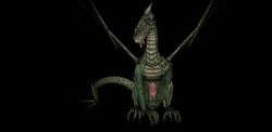 3d balls black_background claws dragon erection fangs gelrend green_dragon green_scales looking_at_viewer male penis plain_background scales scalie sharp_teeth spikes teeth western_dragon wings