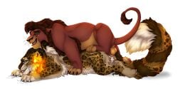 2_horns 4_toes absurd_res animal_genitalia anus balls bodily_fluids claw_marks claws cum demon digital_drawing_(artwork) digital_media_(artwork) disney duo feet felid feline female feral fire fluffy fluffy_tail foot_on_butt fur genital_fluids genitals hair hi_res horn kovu_(the_lion_king) lion looking_pleasured lulu_(69rainbowfox69) male male/female male/male male_penetrating mammal markings multicolored_body multicolored_fur nude on_bottom on_top open_mouth pantherine paws penetration penile penile_penetration penis pussy sex simple_background smile spots spotted_body spotted_fur succubus tail the_lion_king toes vulva whiskers white_background xtreme3246