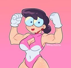 1girls ari_dibujitos athletic athletic_female breasts female glasses light-skinned_female light_skin mama_matsumoto mature mature_female milf mother punch_punch_forever!