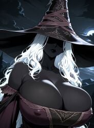 1female 1girls ai_assisted ai_generated bare_shoulders black_body black_lips black_skin bright_hair civitai cleavage cleavage_dress cleavage_focus clothed clothed_female clothed_humanoid cloudy_sky colored_skin coloredbin.ai coloredbin_ai covered_erect_nipples covered_nipples dark_sky elden_ring elden_ring_nightreign erect_nipples eyeless eyeless_female female female_focus female_humanoid female_only front_view front_view_focus fully_clothed fully_clothed_female fully_clothed_humanoid huge_boobs huge_breasts huge_breasts humanoid humanoid_female humanoid_focus humanoid_only humanoid_woman large_boobs large_breasts large_hat large_tits lips long_hair looking_at_viewer massive_boobs massive_breasts massive_tits mature_female mature_humanoid mature_woman night_sky off_shoulder off_shoulder_dress outdoor_background outdoors outside plump_boobs plump_breasts plump_tits purple_dress purple_outfit purple_robe recluse_(nightreign) robes seductive seductive_gaze seductive_look shaded_eyes solo solo_female solo_focus solo_humanoid thick_boobs thick_breasts thick_tits tight_clothes tight_clothing tight_fit top_heavy top_heavy_breasts upper_body upper_body_focus upper_body_only visible_nipples white_hair witch witch_hat witch_outfit