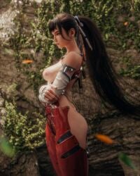 1girls 2025 3d 4k alternate_costume android areolae armwear ass bangs black_hair blender bodysuit breasts brown_eyes day daytime earrings ecksoh eve_(stellar_blade) female female_focus female_only fit fit_female foliage from_side hair_ornament hairclip hi_res light-skinned_female light_skin long_hair long_ponytail medium_breasts nipples outdoors partially_clothed revealing_outfit serious_look shift_up sideboob sidelocks stellar_blade sunlight thick_thighs thighs tied_hair very_long_hair vines wet_skin