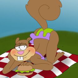 bikini female furry nickelodeon parody retro sandy_cheeks spanky15 spongebob_squarepants squirrel