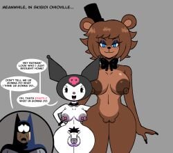 batman batman_(series) big_breasts five_nights_at_freddy's freddy_(fnaf) freddy_fazbear futanari kuromi nipple_piercing ohio onegai_my_melody pubic_hair sanrio skibidi zunnibunni