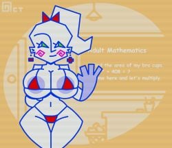 1girls 2d 2d_(artwork) animated bikini blackboard breasts breasts_bigger_than_torso breedable_hips classroom curvy curvy_figure earrings female female_focus female_only flat_colors front_view gif hips hourglass_figure hourglass_figured_female inanimate_animate interlacing interpolated miss_j. paper paper_girl red_bikini red_bow rosy_cheeks scp-5094 scp_foundation solo solo_female solo_focus standing stylized teacher wasp_waist waving white_body white_hair white_skin