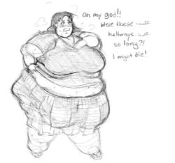 1girls alternate_version_available belly black_hair blob cardiac_arrest death_feederism health_issues health_play heart_issues heartbeat huge_belly hyper_belly hyper_thighs massive_belly morbidly_obese morbidly_obese_female out_of_breath out_of_shape skirt ssbbw sweat unhealthy