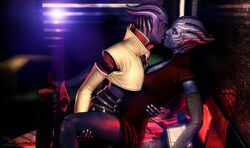 2girls 3d aria_t'loak female mallyxable mass_effect mass_effect_3 multiple_girls tevos