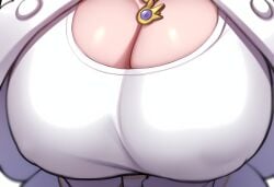 ai_generated alternate_breast_size breast_focus breasts close-up diantha_(pokemon) female large_breasts mullon novelai pokemon pokemon_(anime) pokemon_(game) pokemon_xy solo solo_focus top_heavy