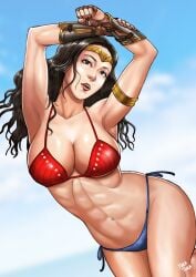 armpits black_hair dceu gal_gadot justice_league_(2017) tora_tora wonder_woman wonder_woman_(2017) wonder_woman_(dceu) wonder_woman_1984