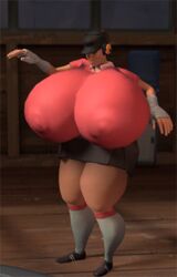 3d animated breast_expansion breast_growth brown_hair femscout grey_knee_socks grey_socks hat headphones hyper hyper_ass hyper_breasts hyper_butt hyper_fortress inflation knee_socks pleated_skirt ponytail rule_63 scout skirt source_filmmaker sudden_weight_gain team_fortress_2 tied_hair weight_gain