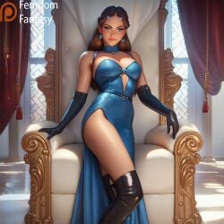 1girls ai_generated avatar_the_last_airbender bdsm_gear black_panties bondage breasts dominant dominant_female domination dominatrix dominatrix_outfit femdom femdom_pov femdomfantasyai katara sexually_suggestive smug_face solo submission thighs whip