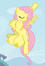 big_crotchboobs chest_fluff closed_eyes crotchboobs female flashequestria fluttershy_(mlp) flying huge_crotchboobs impossibly_large_chest_fluff impossibly_large_crotchboobs mare my_little_pony nipples nude pegasus pony show_accurate show_accurate_porn solo solo_female