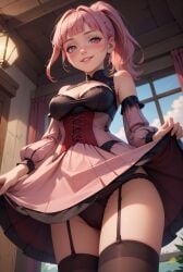 ai_generated angel_light_(artist) fire_emblem fire_emblem:_three_houses hilda_valentine_goneril pink_eyes pink_hair